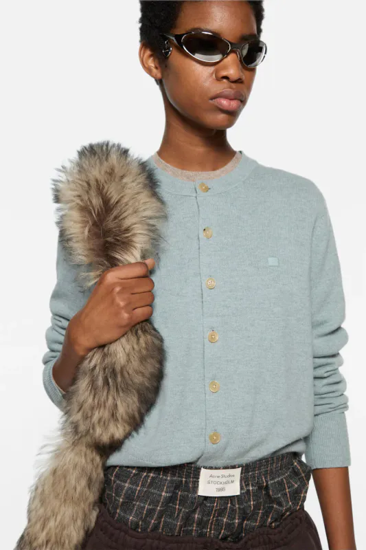Cardigan Yak Wool Dusty Blue