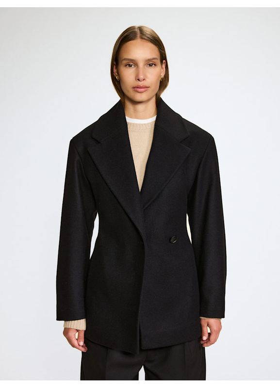 WMN Wool Jacket Short Black 