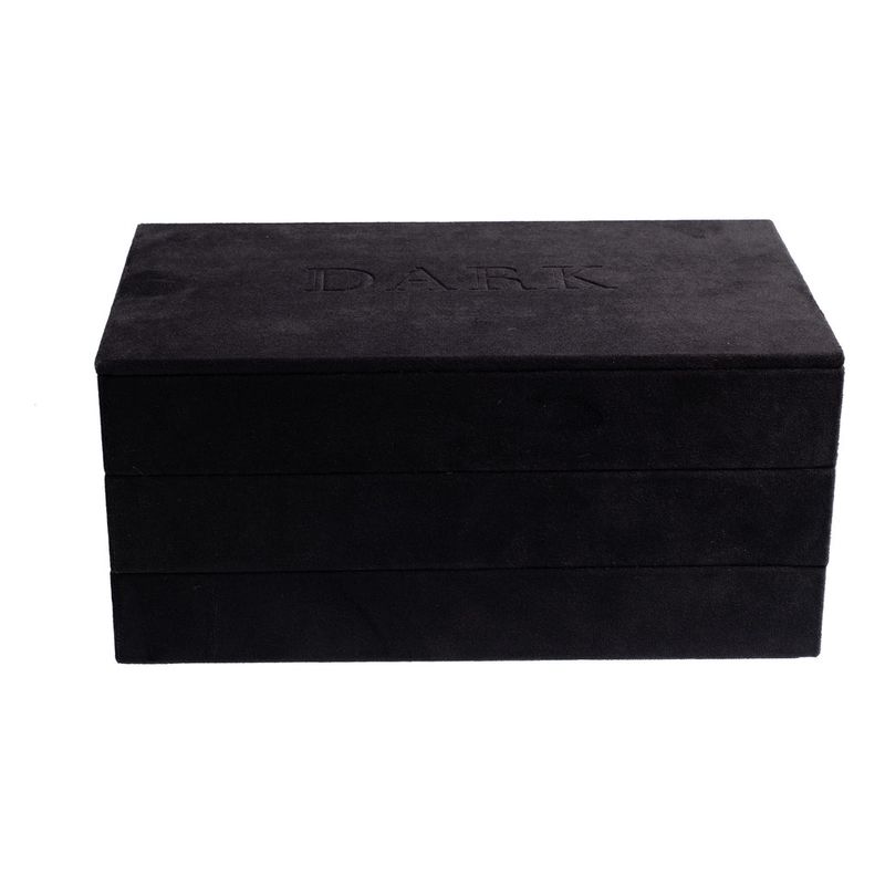 VELVET STACKER JEWELLERY BOX Black 