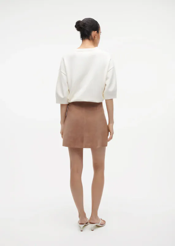 LILIANA Suede Skirt Marrone