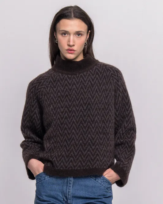Hovedbilde IDA Jaquard Knit Chocolate