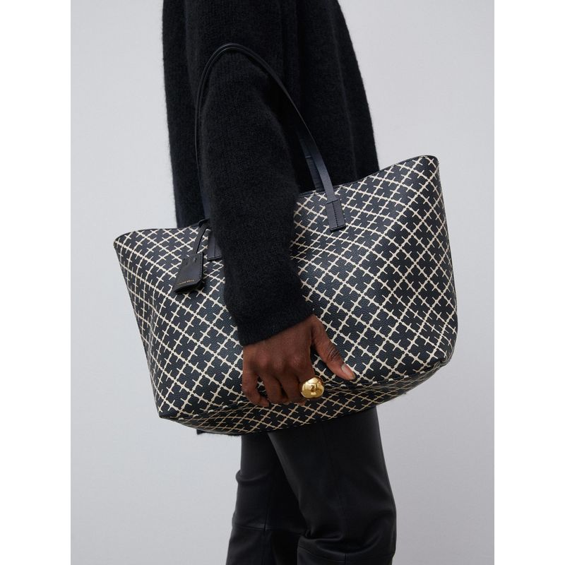 ABI TOTE Signature Flower Black