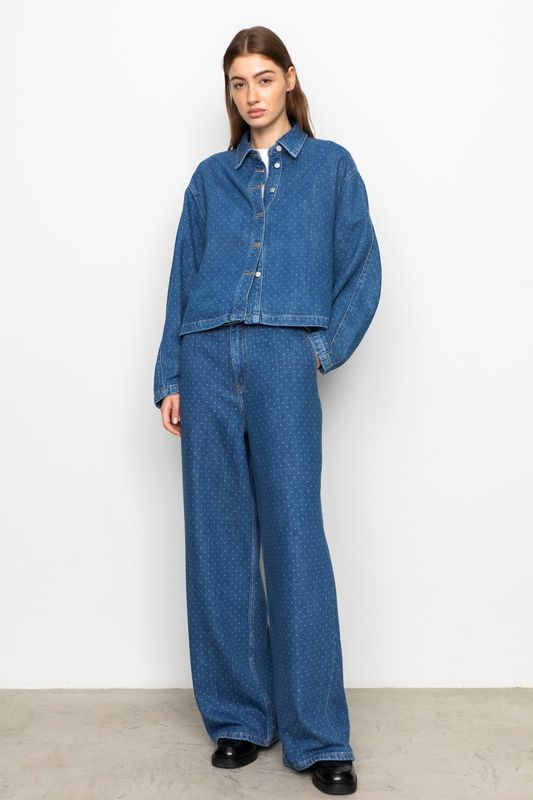 Jace Pants Mid Blue Dot