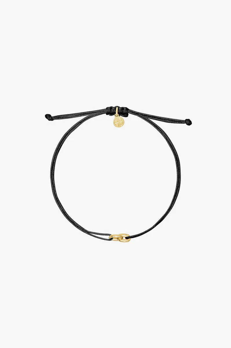 STRING LINK BRACELET Black Gold m.a.s.