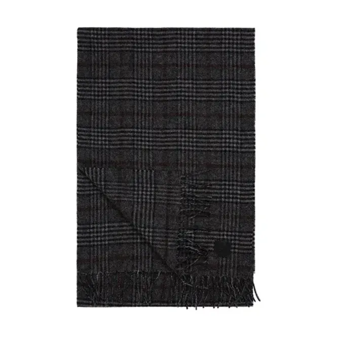 Hovedbilde Check Wool Singel Scarf Grey