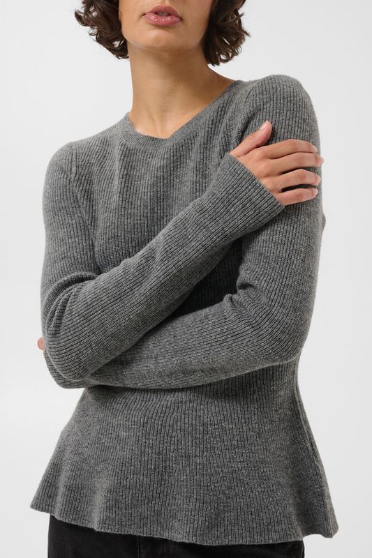 CarinaPW Pullover Medium Grey Melange