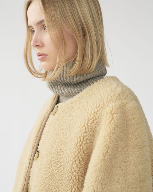 SHEARLING Coat Oatmeal