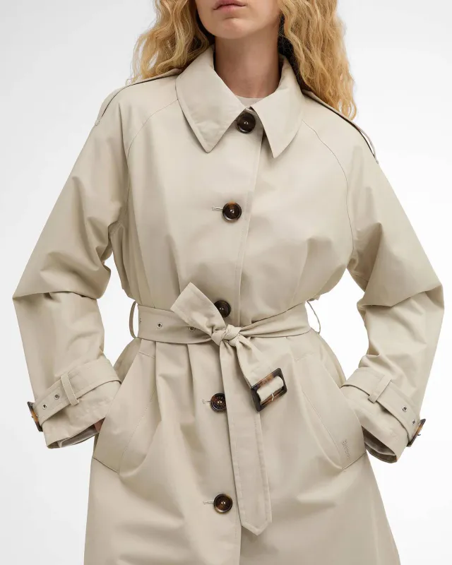 MAIA Showerproof Trench Coat Stone