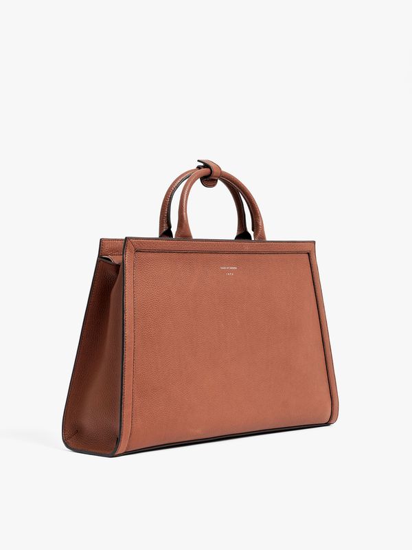 ACORI Leather Office Bag Bovini Brown