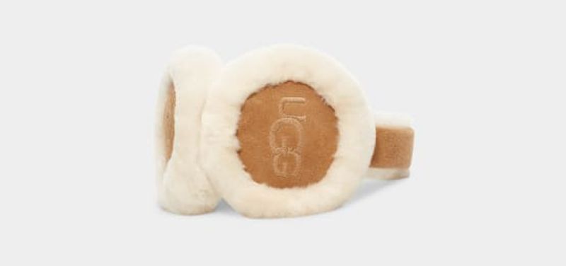 W Embroidery Logo Earmuff Chestnut