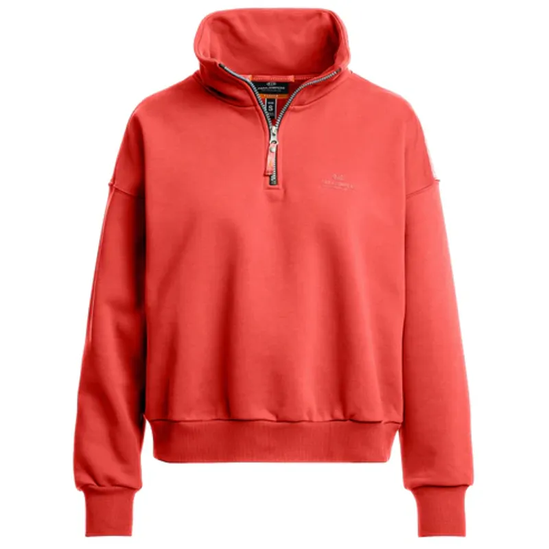 ZENDAYA Zip Sweat Cherry Red