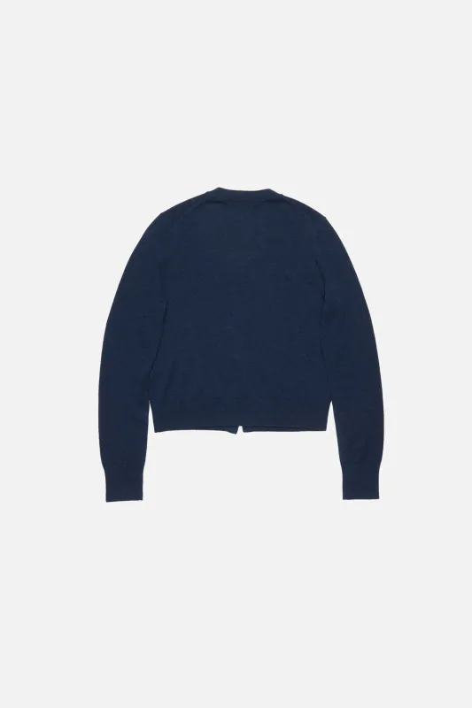 Cardigan Yak Wool Navy Melange 