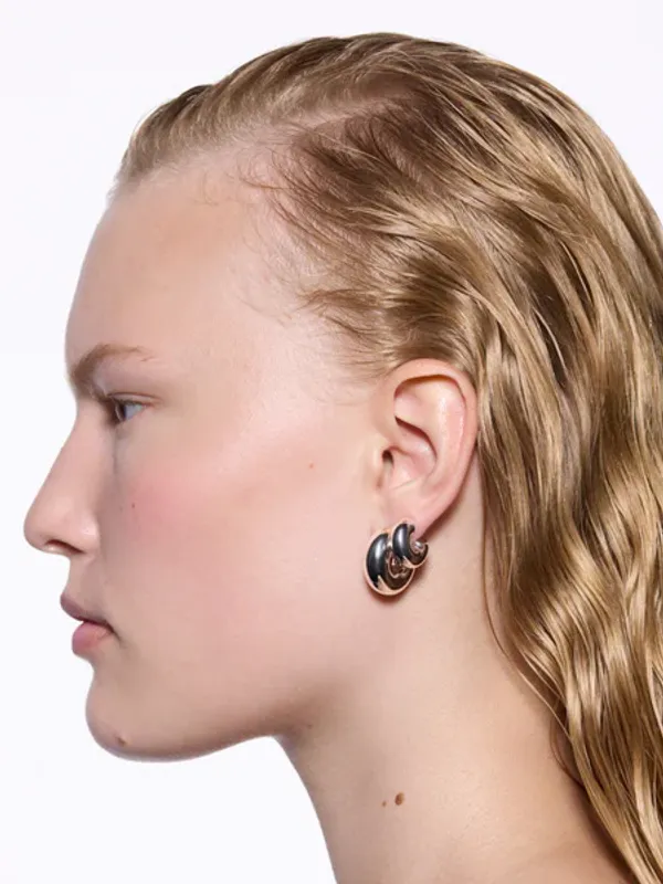 Prima Hoop Medium Silver PAIR