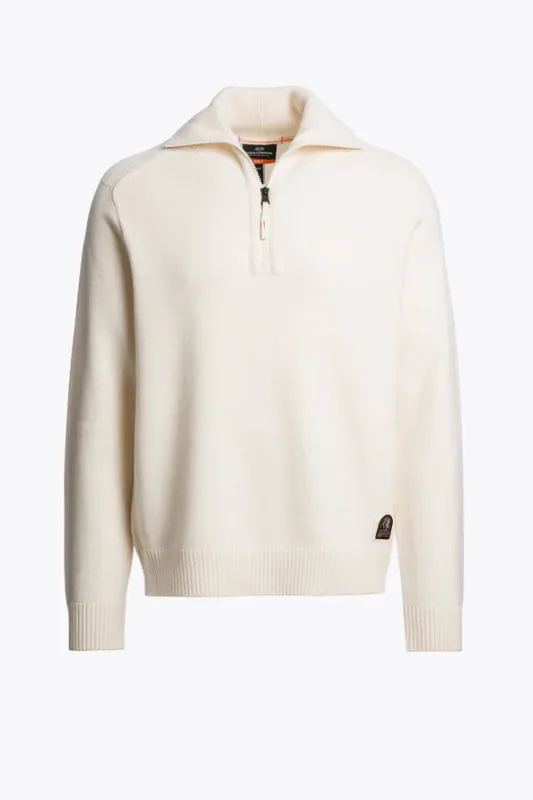 CALDONAZZO Half Zip Cardigan Moonbeam